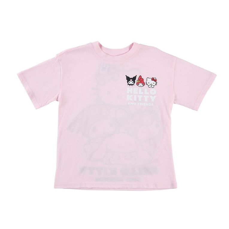 Hello Kitty Short Sleeve Oversized Tee, Pink, hi-res
