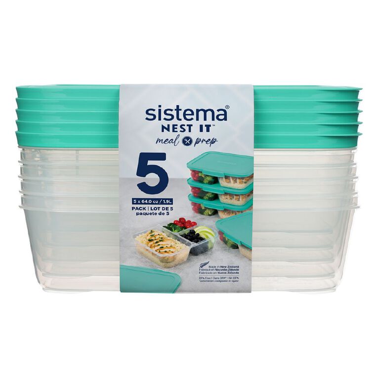 Sistema Nest It Meal Prep 1.9L 5 Pack, , hi-res
