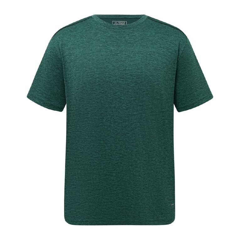 Active Intent Men's Space Dye Panel Tee, Green Dark SEA MOSS, hi-res