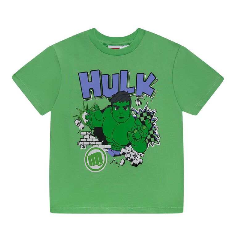 Marvel Preschool Printed Relaxed Tee, Green Light, hi-res