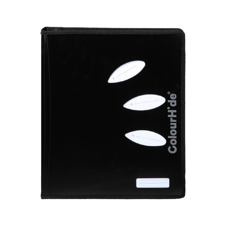 ColourHide My Zip Binder Black, , hi-res