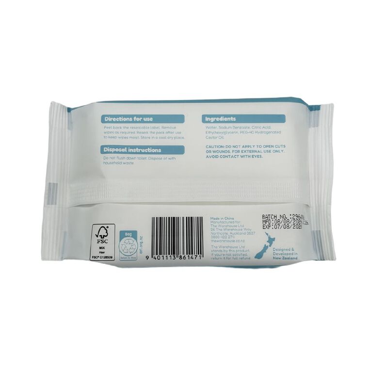 Babywise Wipes 99% Water Fragrance Free 4 x 20 Pack, , hi-res