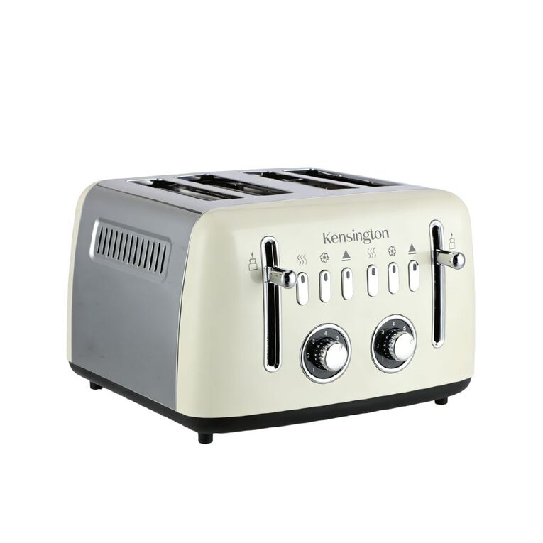 Kensington Toaster 4 Slice Cream, , hi-res