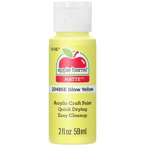 Apple Barrel Acrylic Glow In The Dark Yellow 60ml