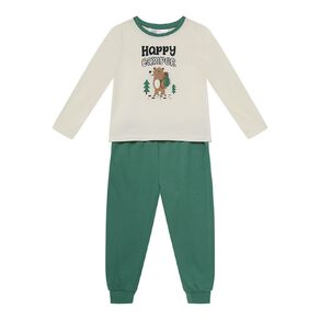 H&H Boy's Knit Longe Sleeve Pyjama Set