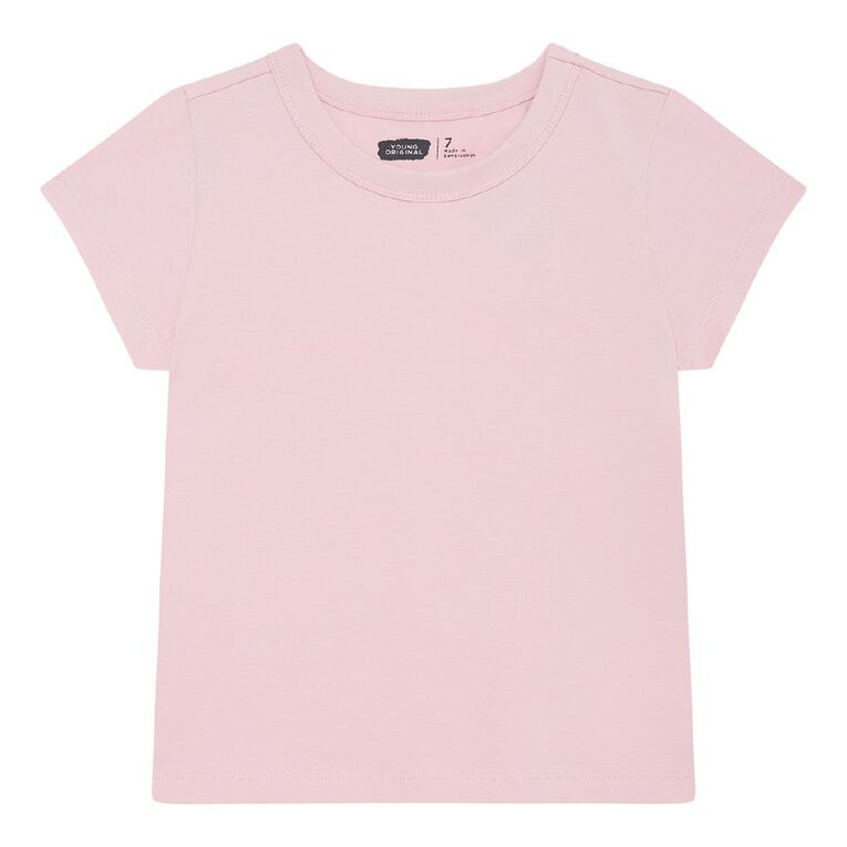 Young Original Short Sleeve Fitted Top, Pink Light, hi-res