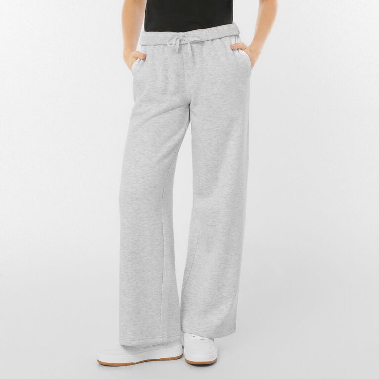 H&H Women's Wide Leg Trackpants, Silver Grey, hi-res
