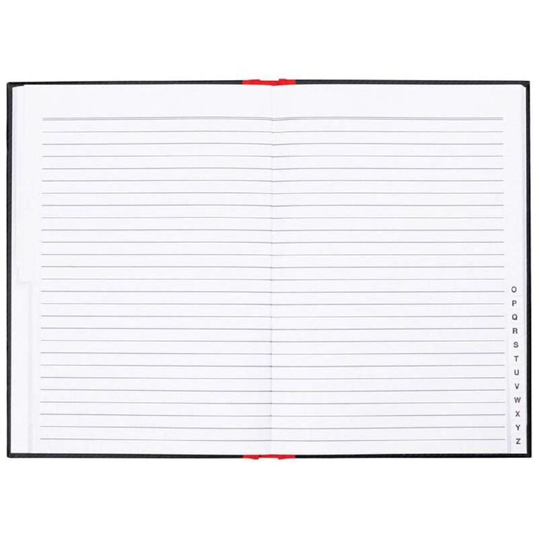 Milford Milford Notebook Indexed 100 Leaf Red/Black A5, , hi-res
