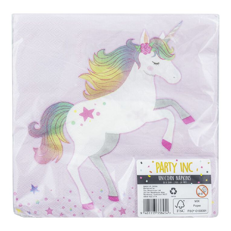 Party Inc Unicorn Napkin 20 Pack, , hi-res