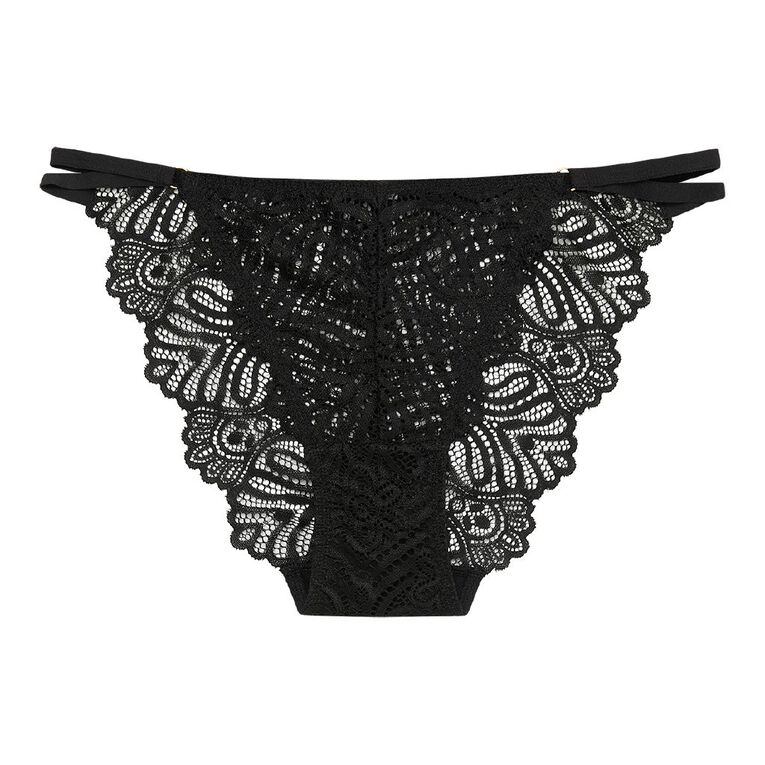 H&H Women's Venus Tanga Briefs, Black, hi-res