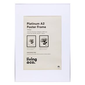 Living & Co Platinum Poster Frame A1/A2 Silver