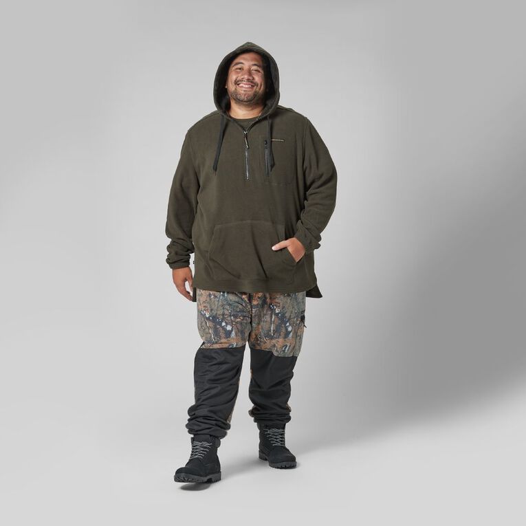Back Country Solid Fleece Hooded Sweatshirt, Green/Black, hi-res