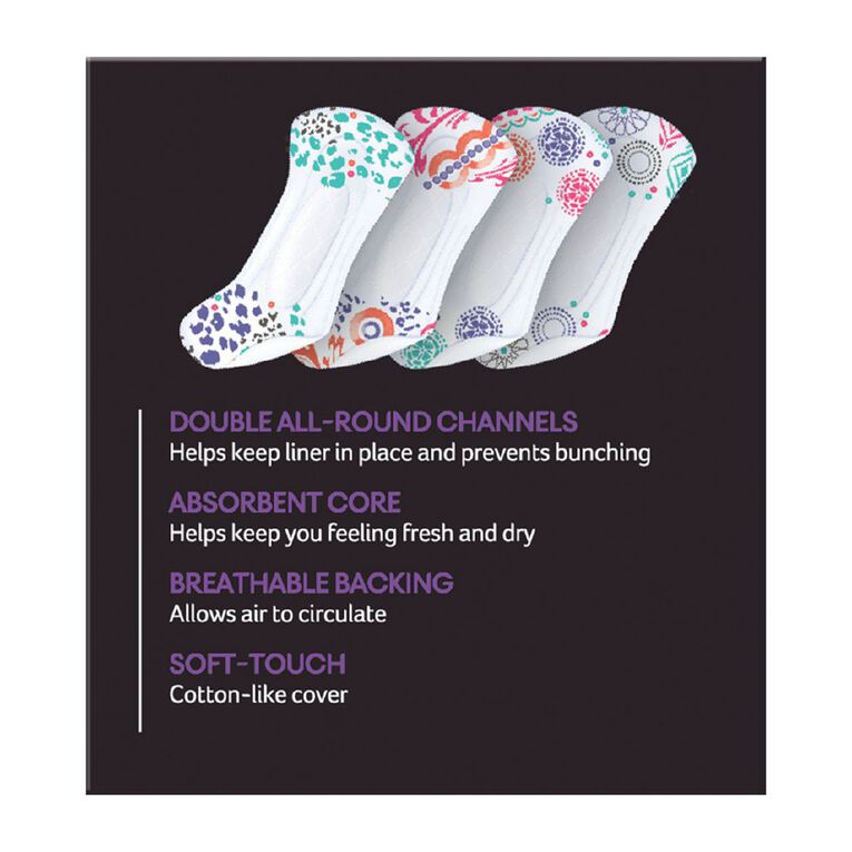 U By Kotex Printed Design Protect Liners 30 Pack, , hi-res