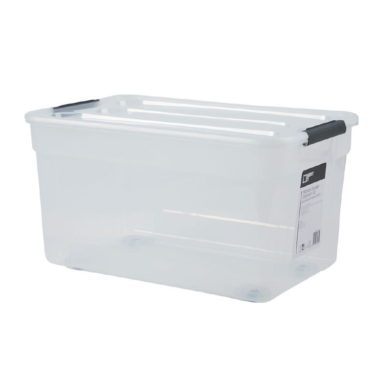 Sort It Modular Storage Organiser 52L Clear, , hi-res