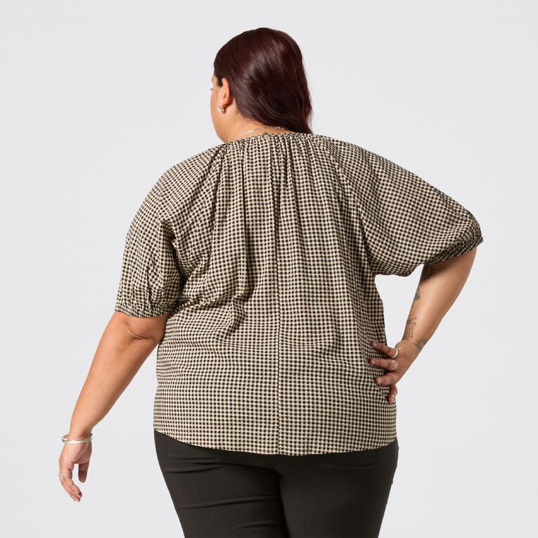 H&H Curve Women's Tie Front Blouse, , hi-res