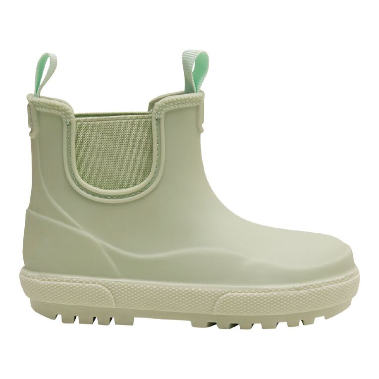 Young Original Junior Kids' PVC Ankle Gumboots, Green Light, hi-res