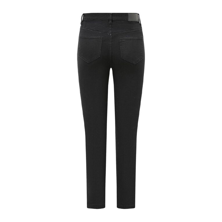 H&H Women's High Rise Skinny Jeans, Black, hi-res