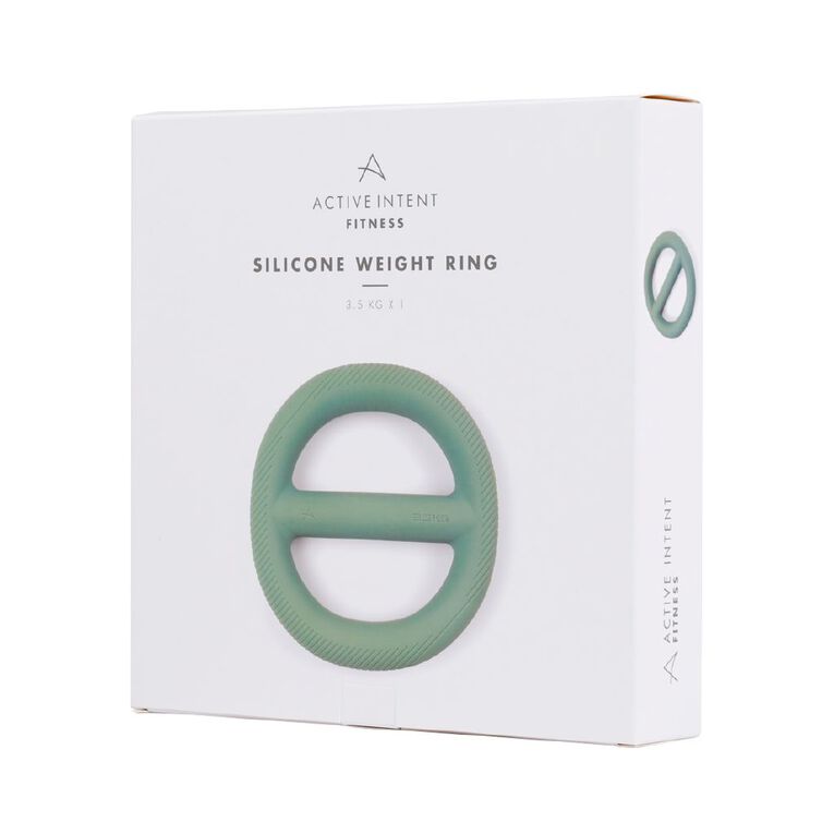 Active Intent Fitness Silicone Weight Ring 3.5kg Green, , hi-res