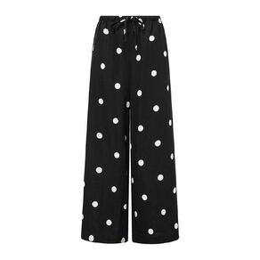 H&H Women's Tie Waist Linen Blend Pants