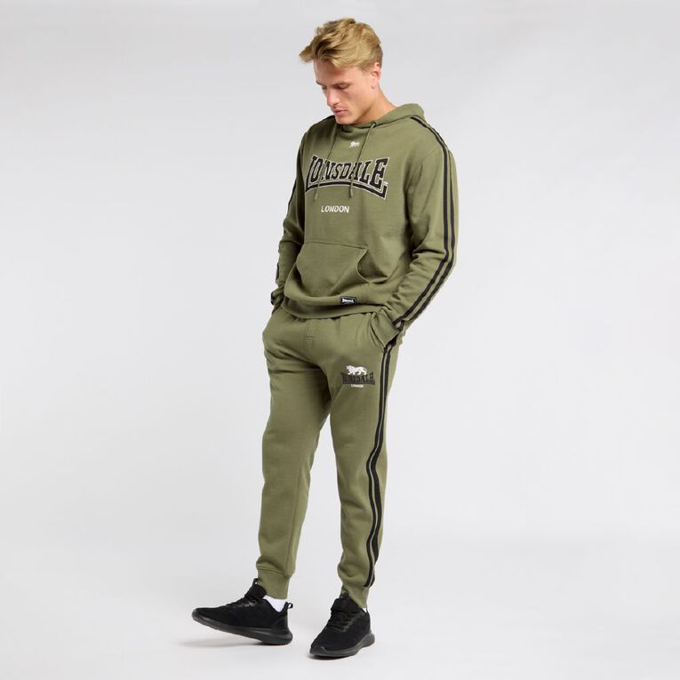 Lonsdale Men's London Hoodie, Green Dark, hi-res