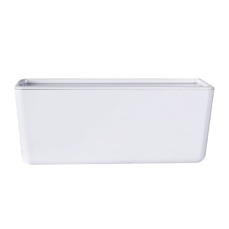 Living & Co Lisse Narrow Lidded Organiser White 5L, , hi-res