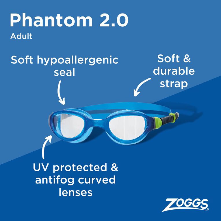 Zoggs Phantom 2.0 Blue, , hi-res