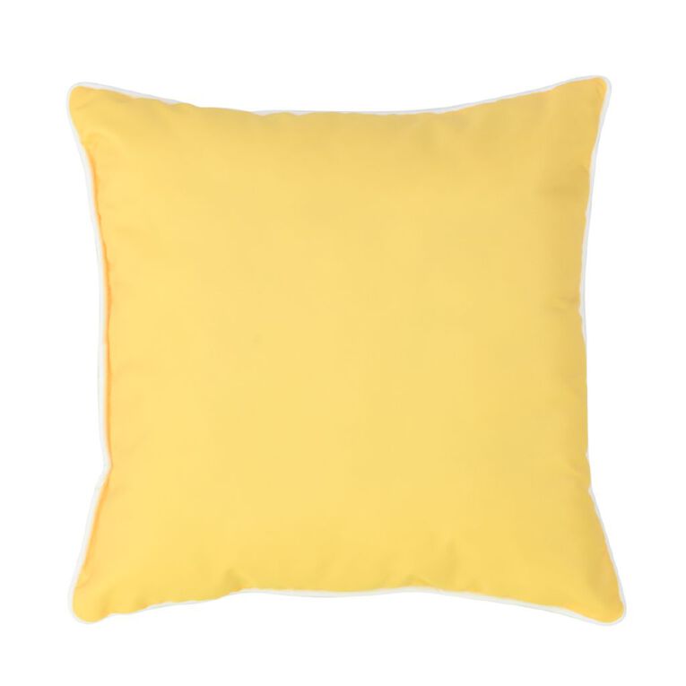 Living & Co Outdoor Cushion Stripe Yellow 40cm x 40cm, , hi-res