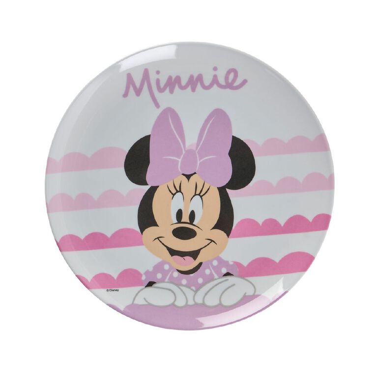 Minnie Mouse Melamine Plate Pink, , hi-res