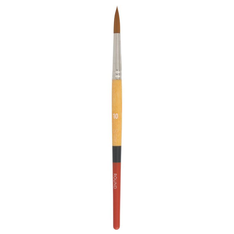 Princeton Snap Brush Short Handle Taklon Round 10 Gold, , hi-res