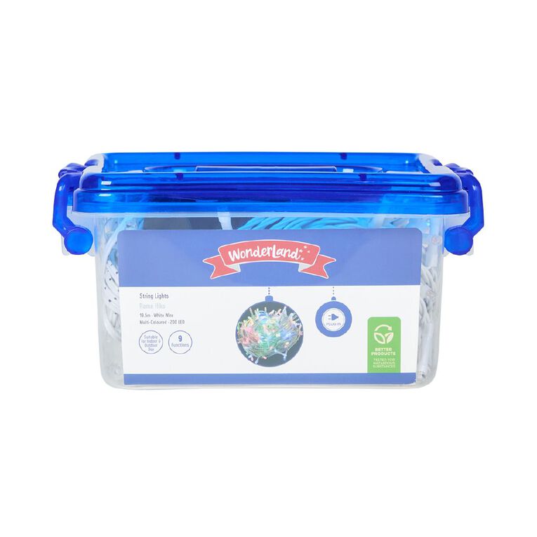 Wonderland Plug-in Christmas String Lights Multi-Coloured 19.5m, , hi-res