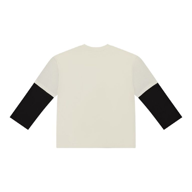Young Original Double Sleeve Tee, Cream, hi-res