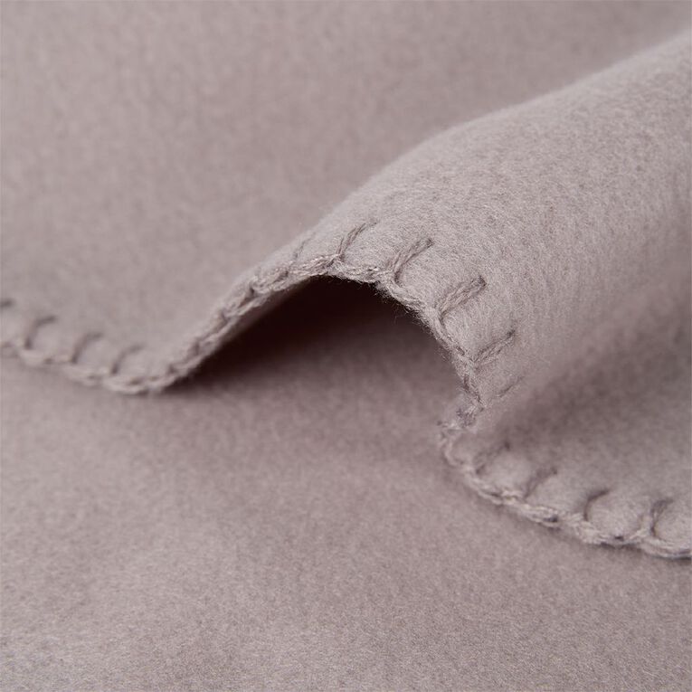 Living & Co Polar Fleece Throw Grey 127cm x 152cm, , hi-res
