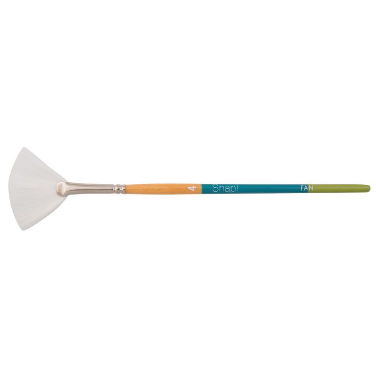 Princeton Snap Brush Short Handle Taklon Fan 4 White, , hi-res