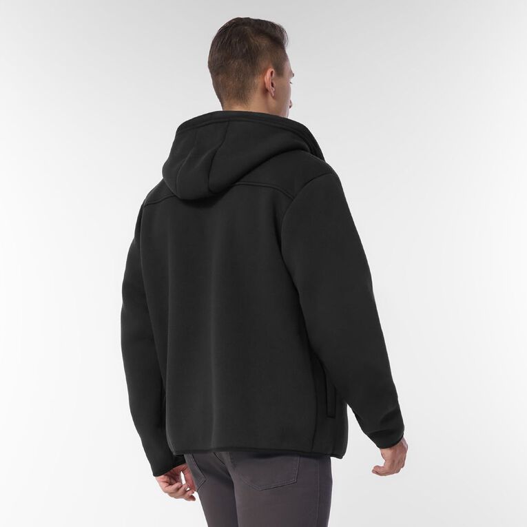 H&H Men's Microfleece Lined Zip Thru Hood, Black, hi-res