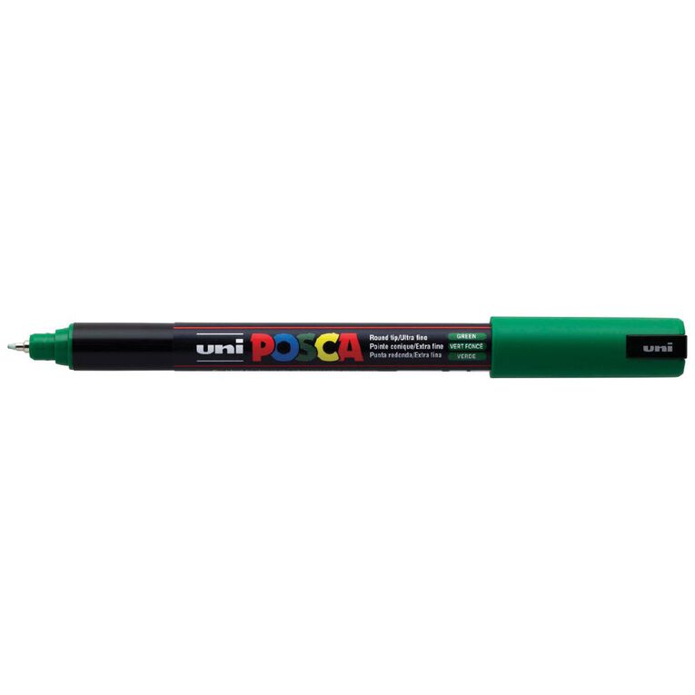 Uni Posca Marker 0.7mm Ultra-Fine Pin Tip Green, , hi-res