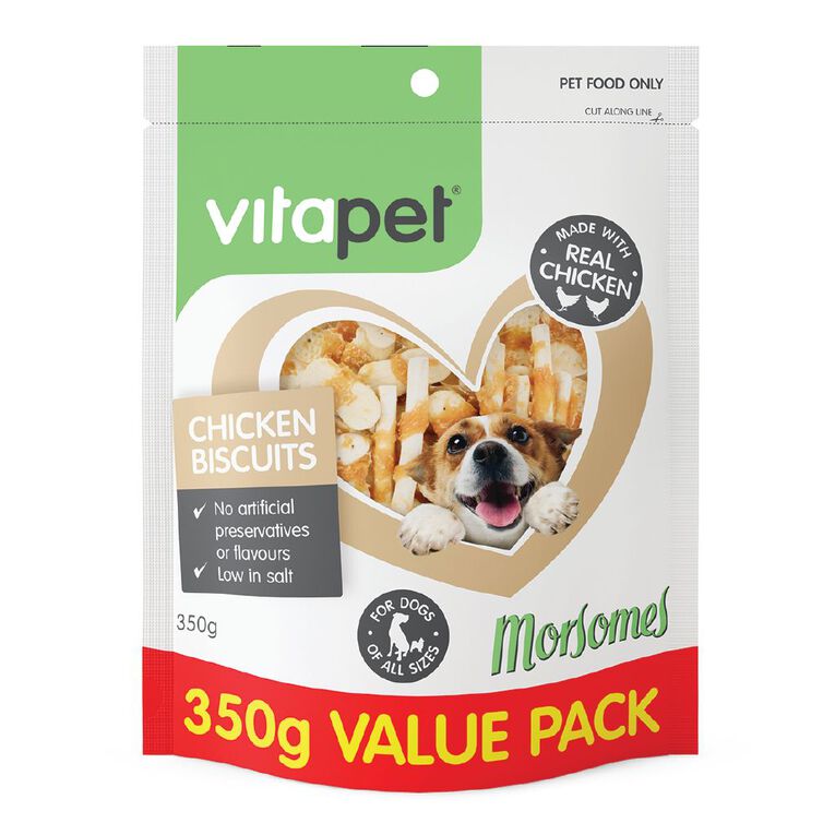 Vitapet Morsomes Chicken Biscuits 350g, , hi-res