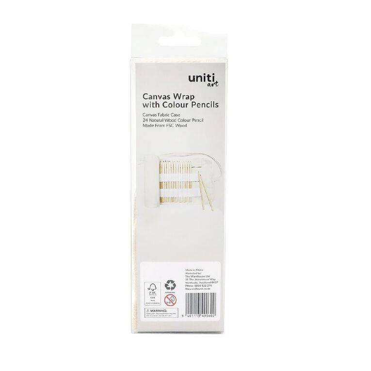Uniti Canvas Wrap Colour Pencils 24 Pack 24 Pack, , hi-res