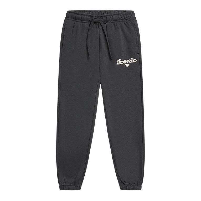 Young Original Printed Cuffed Trackpants, Grey Dark, hi-res