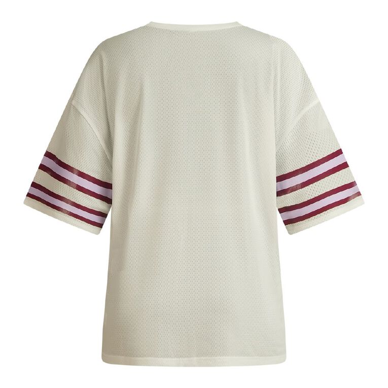 BRDRLESS Riley Sport Tee, White, hi-res