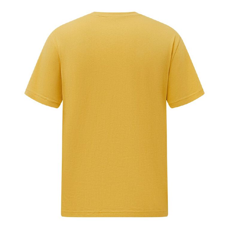 H&H Men's Regular Fit Plain Tee, Yellow Mid, hi-res