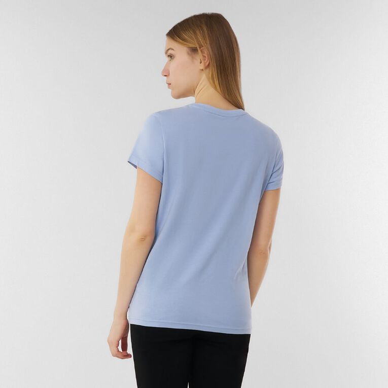 H&H Women's Short Sleeve V-Neck Tee, Blue Light, hi-res