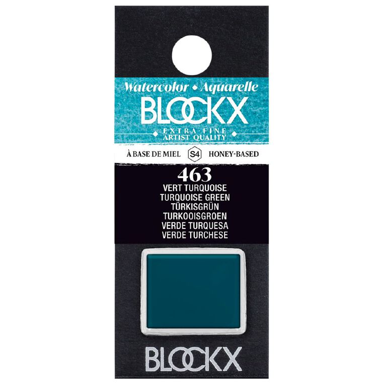 BLOCKX Watercolour Half Pan S4 463 Turquoise Green, , hi-res