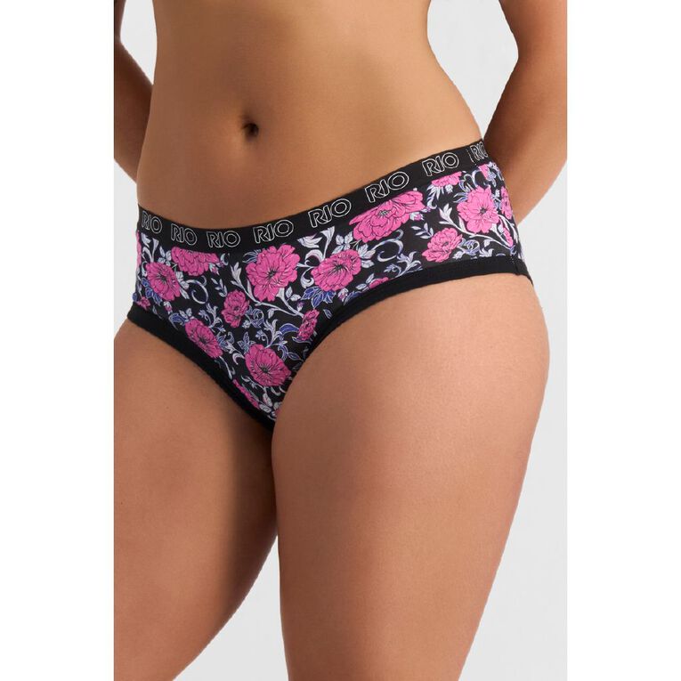 Rio Women's Boyleg Briefs 5 Pack, Navy, hi-res
