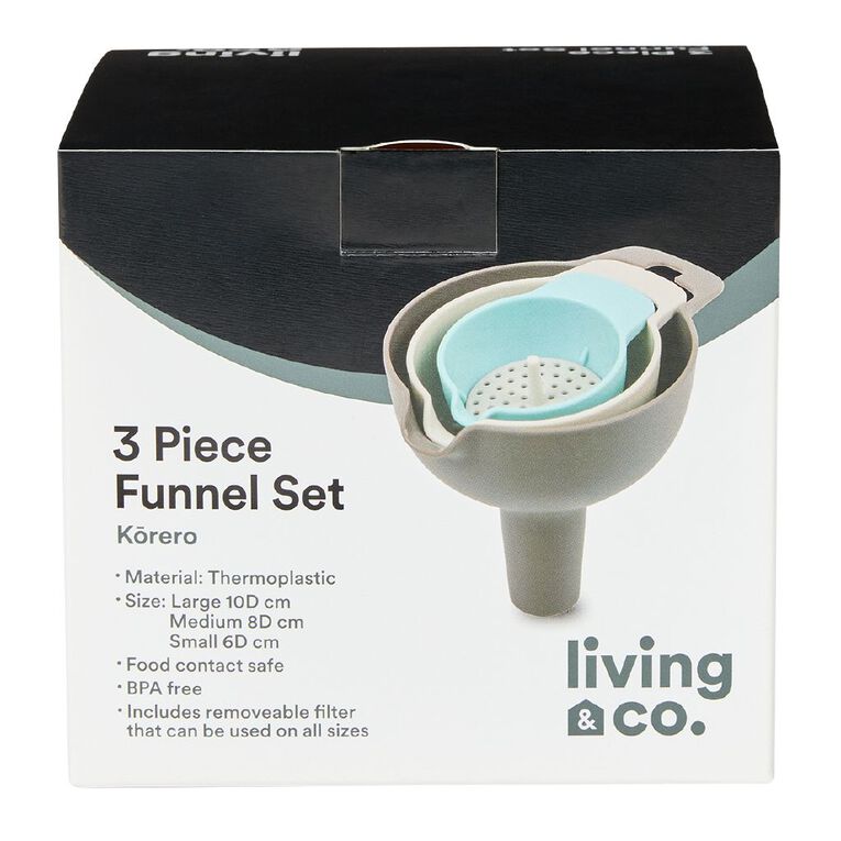 Living & Co Funnel Set Blue 3 Piece, , hi-res