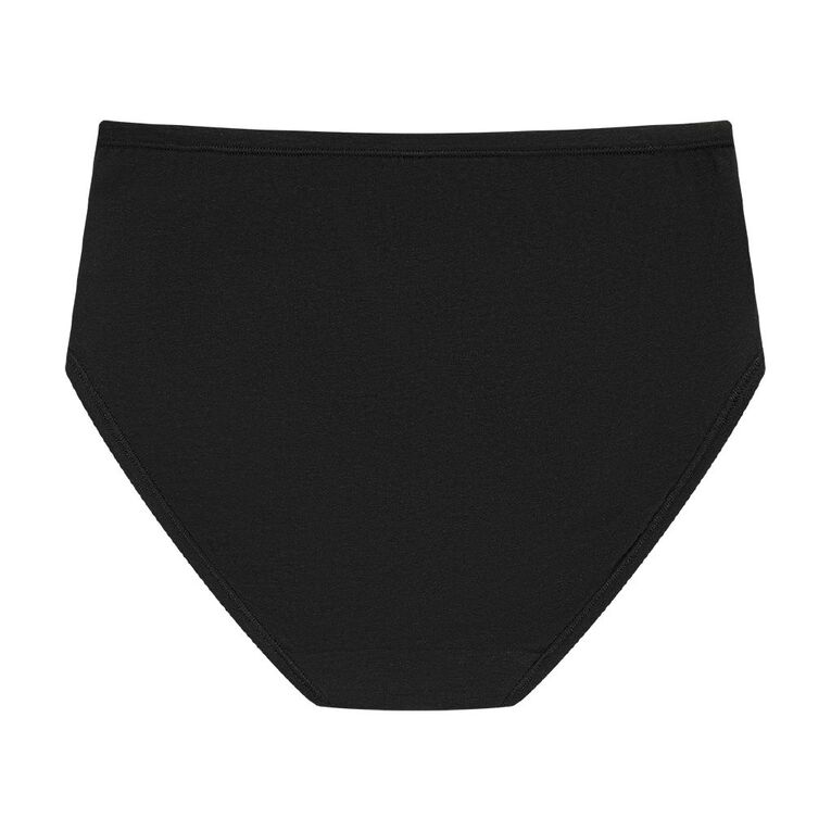 H&H Women's Cotton Comfort Full Briefs, Black, hi-res