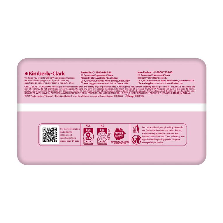 Huggies Girls' Convenience Nappy Toddler Size 4 10-15kg 18 Pack, , hi-res