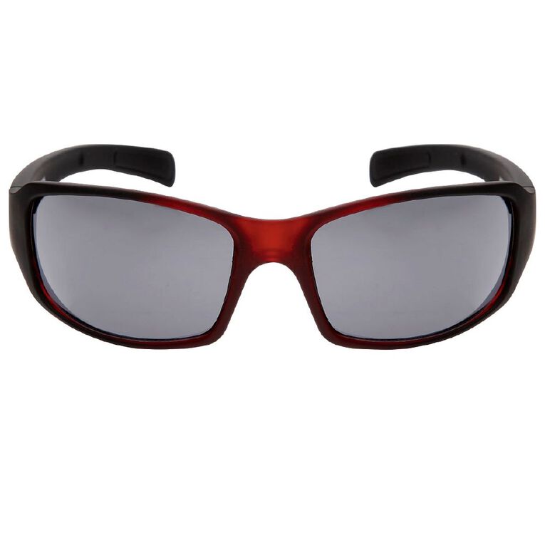 H&H Men's Wrap Sunglasses Red Mid The Warehouse