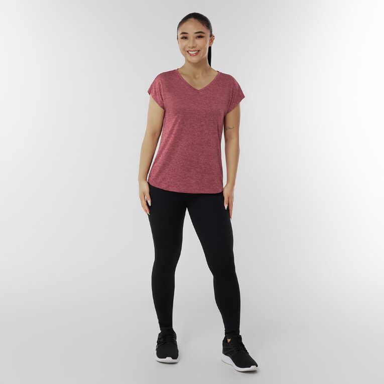Active Intent Women's Active Cationic Tee, Red Dark, hi-res