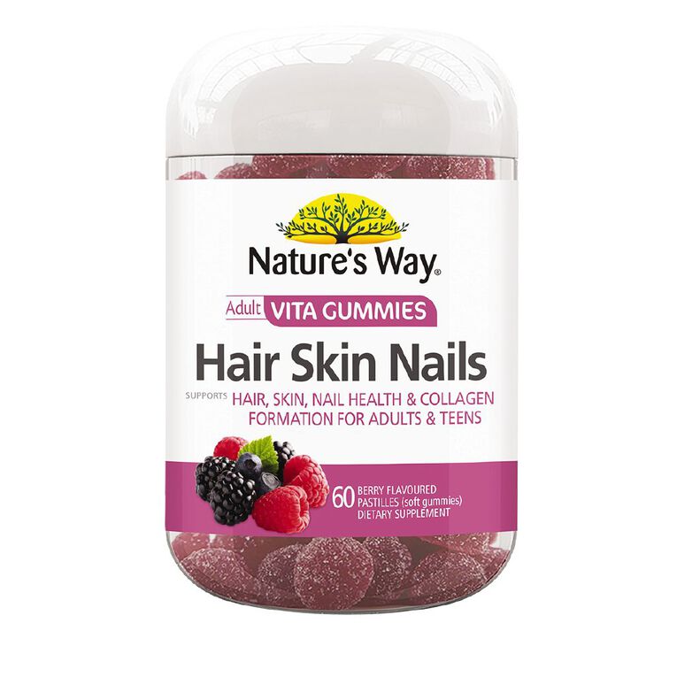 Nature's Way Adult Vita Gummies Hair Skin & Nails 60s, , hi-res