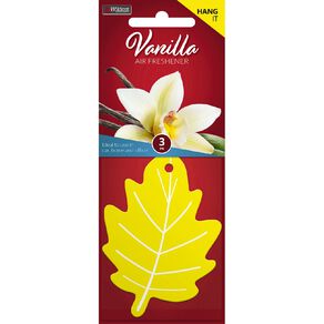 Wildcat Hanging Car Air Freshener Leaf Vanilla Scent 3 Pack